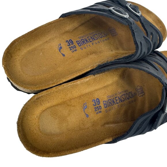 Birkenstock Granada Soft Footbed Black oiled leather Sandals Women’s sz 39/8.5 - Picture 9 of 11